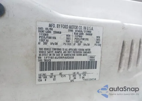 1998 Ford Ranger Super Cab from USA, damaged, VIN 1FTYR14U5WPA82058